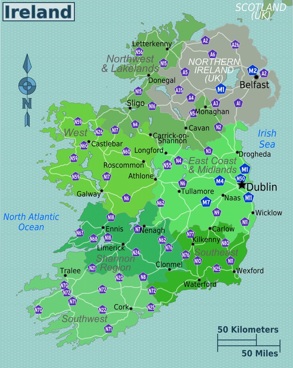 mapa de colors mapa d'irlanda