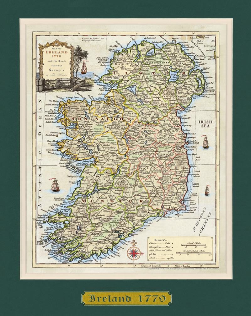 mapa de emmarcat mapa d'irlanda