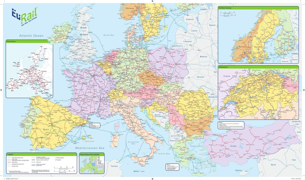 mapa de eurail irlanda