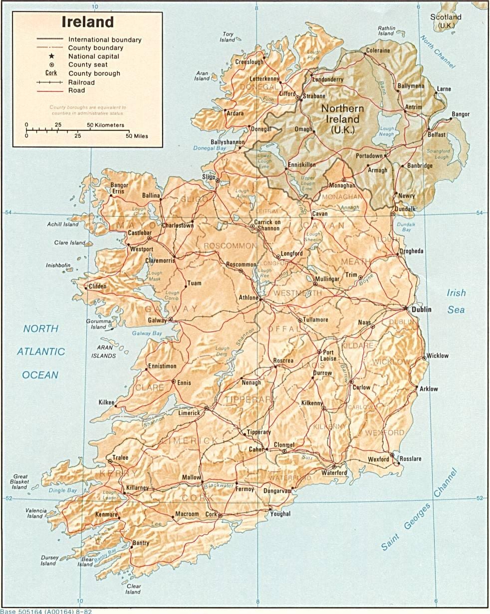 mapa de gran mapa d'irlanda per a la venda