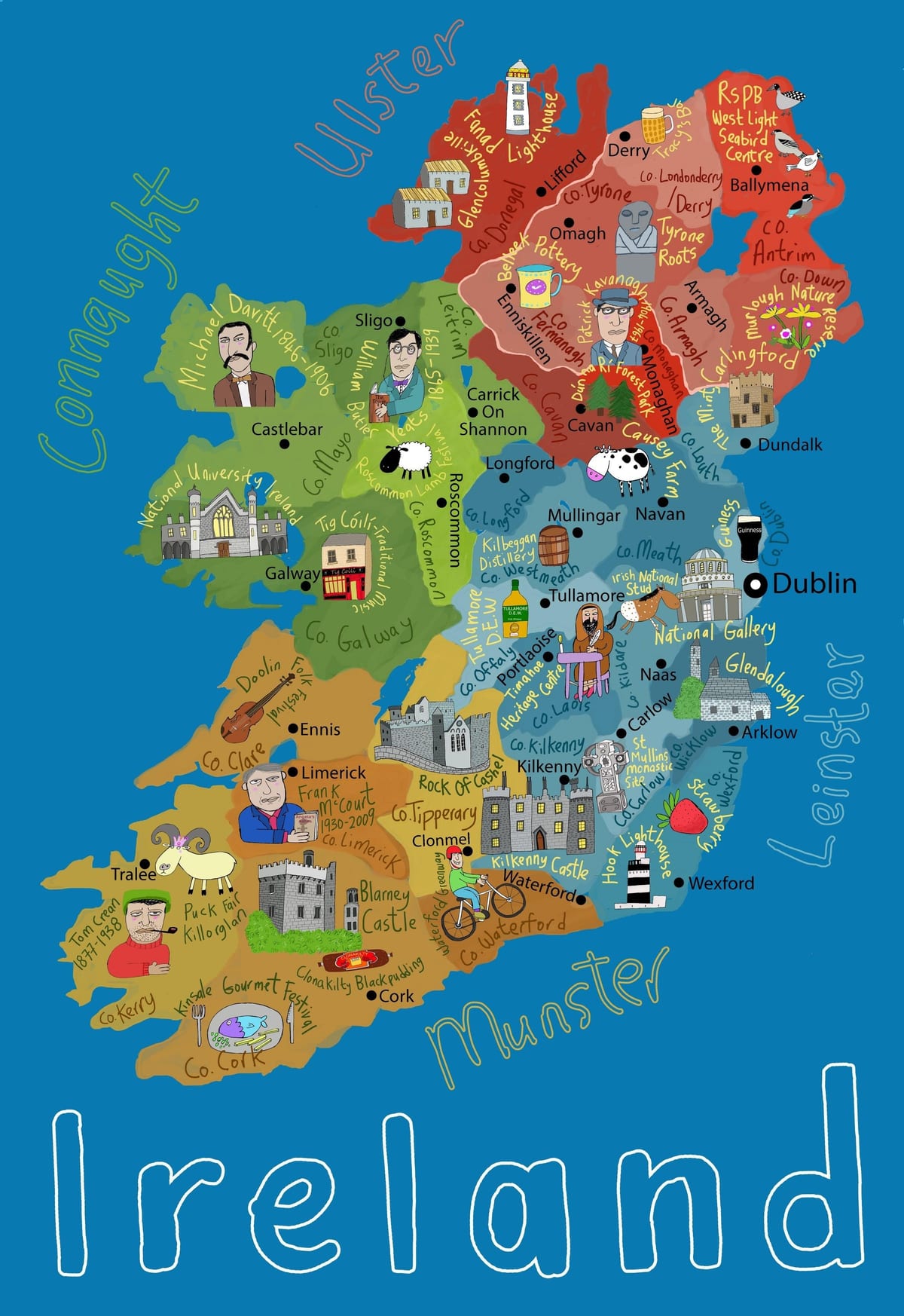 mapa d'irlanda per a nens