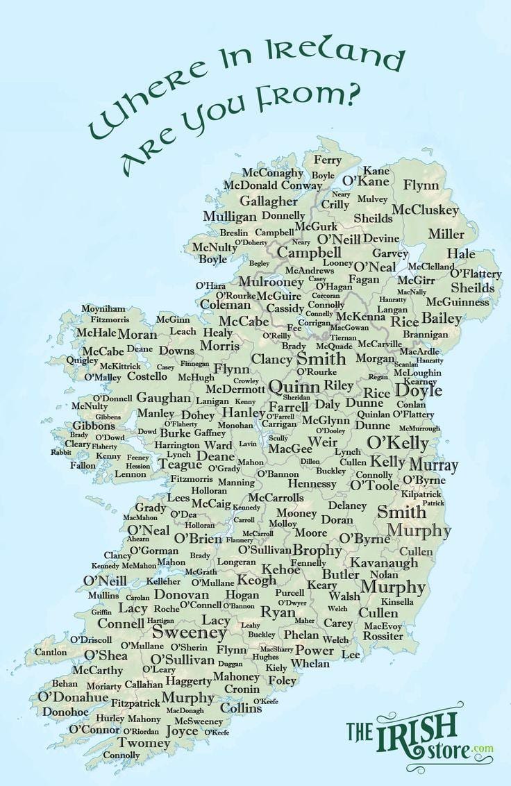 irlanda nom mapa
