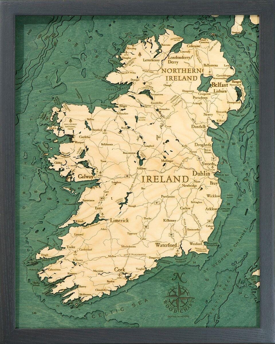 mapa d'irlanda mapa de l'art
