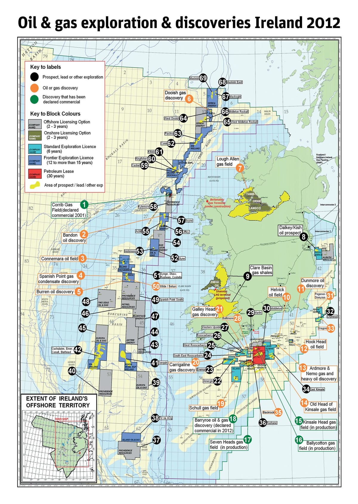 mapa d'irlanda recursos naturals