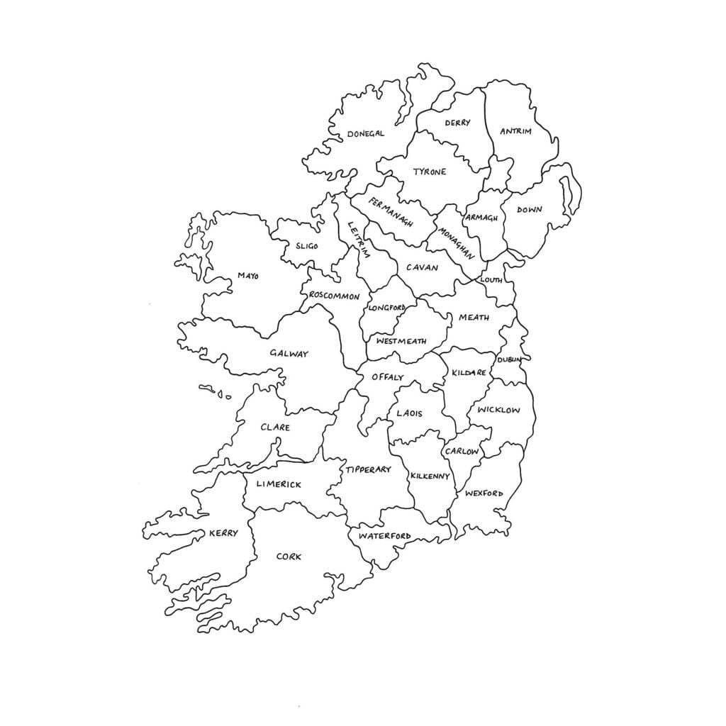 imprimir mapa d'irlanda