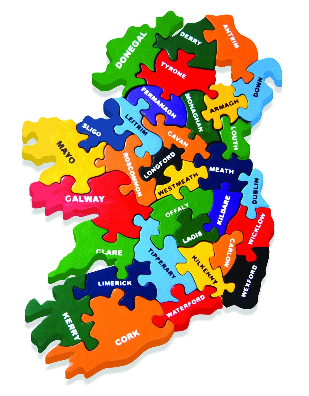 mapa de mapa d'irlanda jigsaw