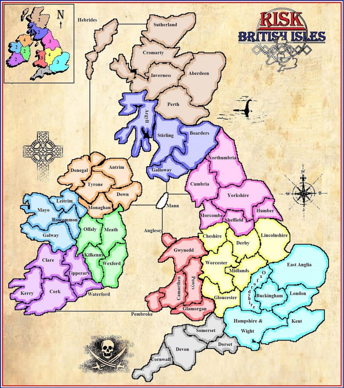 mapa de mapa d'irlanda joc