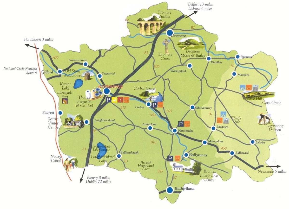 mapa de co avall n irlanda