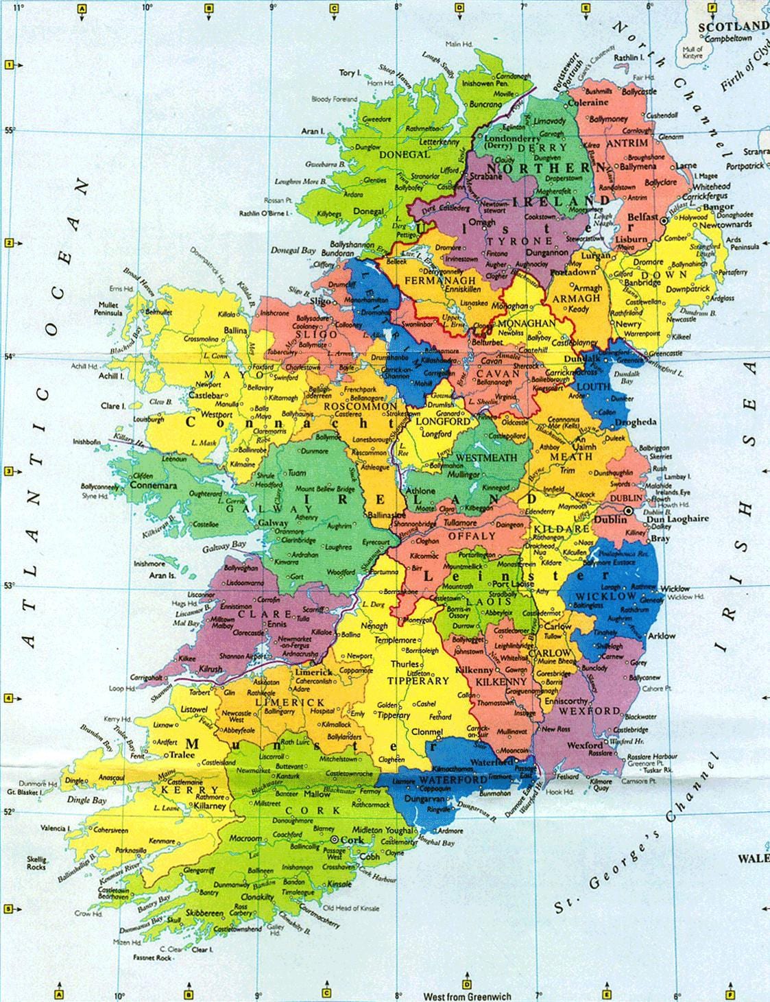 gran mur mapa d'irlanda