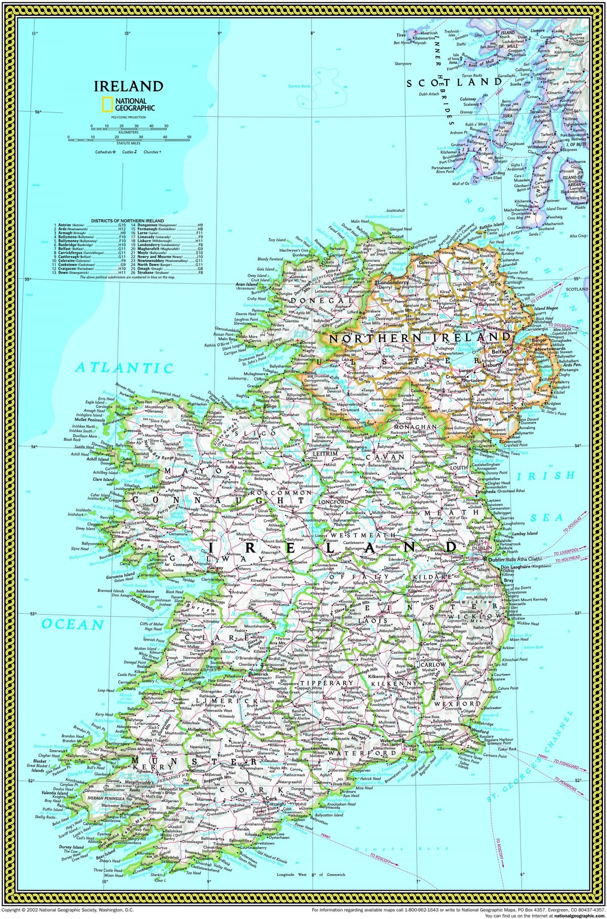 mapa de la national geographic mapa d'irlanda