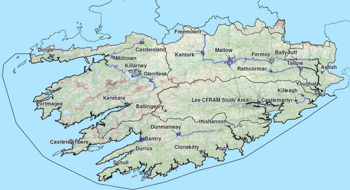 mapa detallat de l'oest d'irlanda