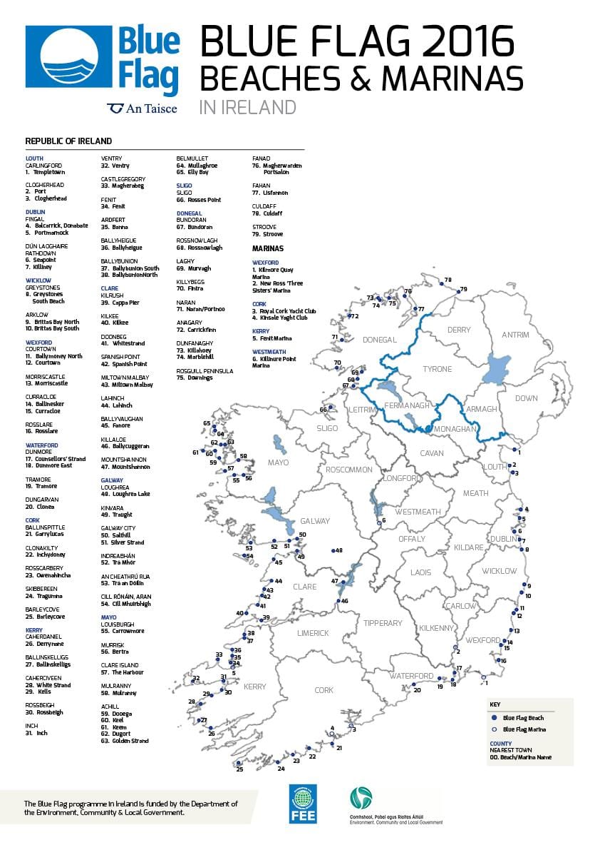 millors platges a irlanda mapa