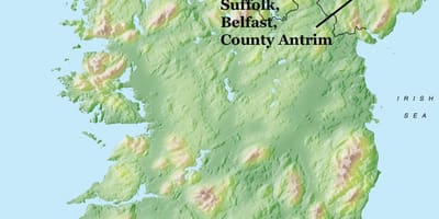 Mapa de belfast, d'irlanda del nord