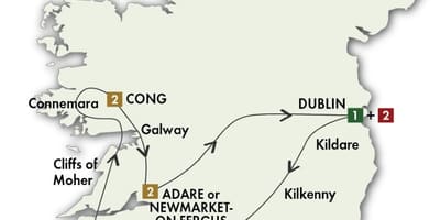 Irlanda conducció turística mapa