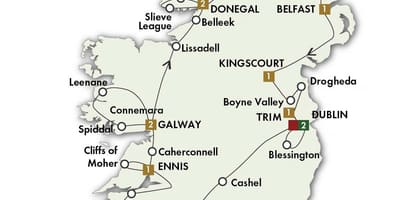 Mapa de carretera mapa d'irlanda