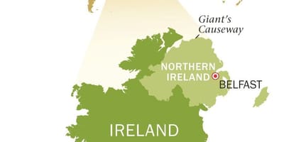Mapa de l'illa esmeralda irlanda