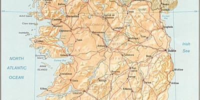 Mapa de gran mapa d'irlanda per a la venda