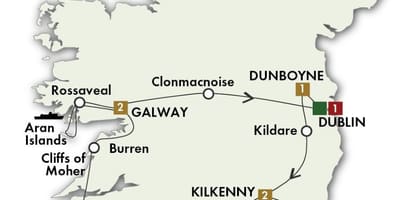 Mapa 0f irlanda
