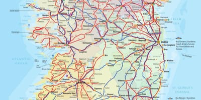 Irlanda autobús mapa de rutes