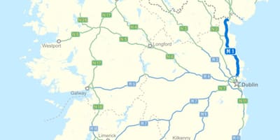 Mapa d'irlanda autopista