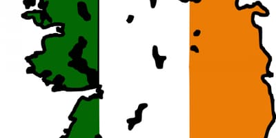Mapa d'irlanda bandera