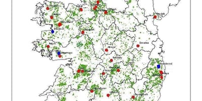 Mapa d'irlanda boscos