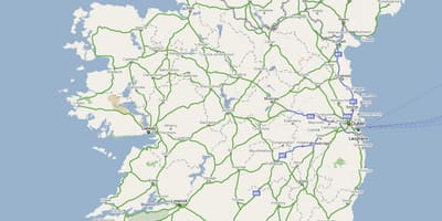 Mapa d'irlanda carretera