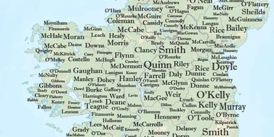 Irlanda nom mapa