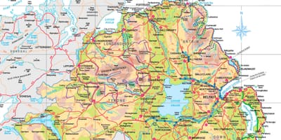 Irlanda del nord atraccions mapa