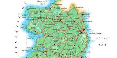 Mapa d'irlanda elevació 