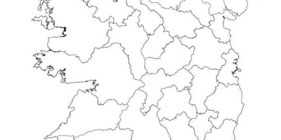 Irlanda mapa de contorn