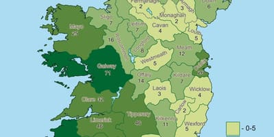 Mapa d'irlanda geografia 