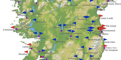 Mapa d'irlanda golf