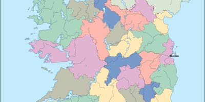 Mapa d'irlanda mapa de vectors