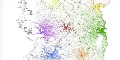 Irlanda densitat de població mapa