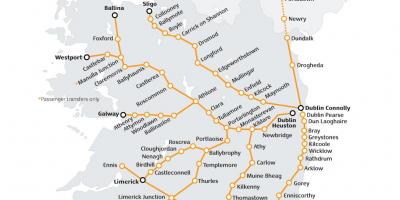 El viatge en tren a irlanda mapa