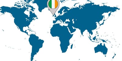 Irlanda en el mapa del món