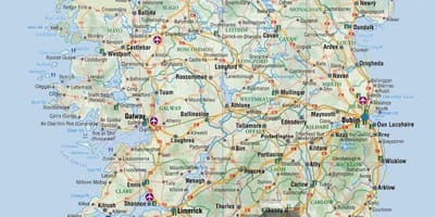 Irlanda mapa de viatge