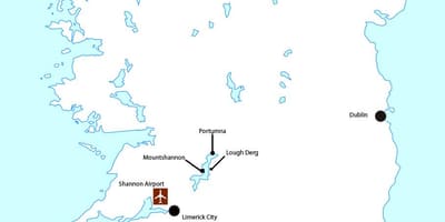 Mapa de l'aeroport de shannon irlanda