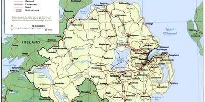 Irlanda del nord mapa de les ciutats