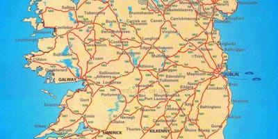 Mapa de eire comarques