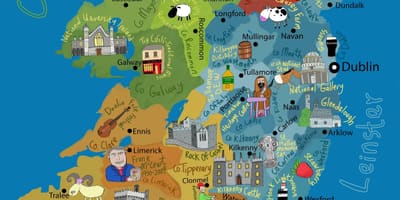 Dibuixos animats mapa d'irlanda