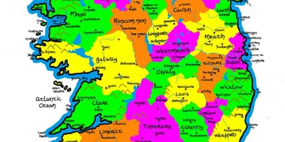 Mapa d'irlanda per l'escola primària