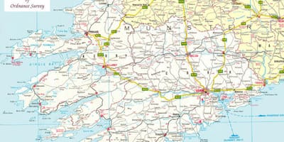 Mapa de mapa de nord-oest d'irlanda