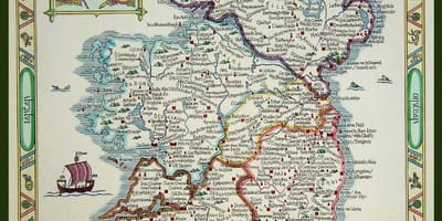 Mapa de medieval irlanda