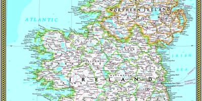 Mapa de la national geographic mapa d'irlanda