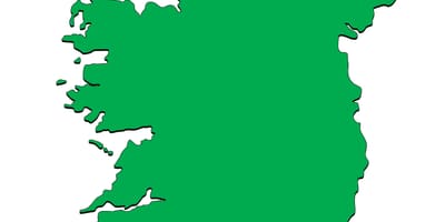 Mapa d'irlanda plantilla