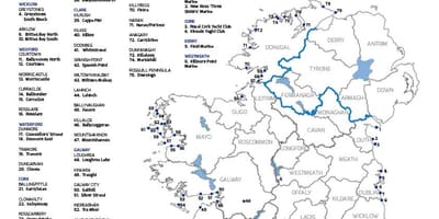 Millors platges a irlanda mapa