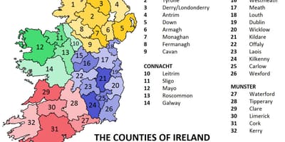 Mapa d'irlanda que es mostrin províncies