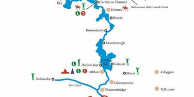 Mapa del riu shannon mapa irlanda